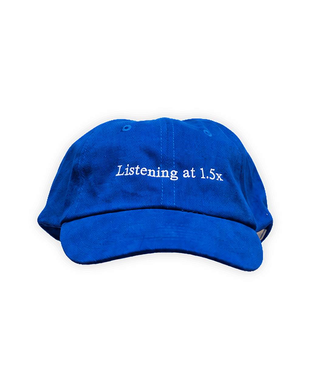 'Listening at 1.5x' Embroidered Cap