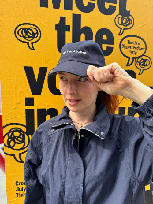 'I read it on a podcast' Embroidered Cap